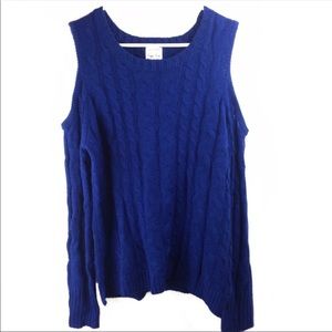 Hippie Rose Chunky Cable Knit Cold Shoulder